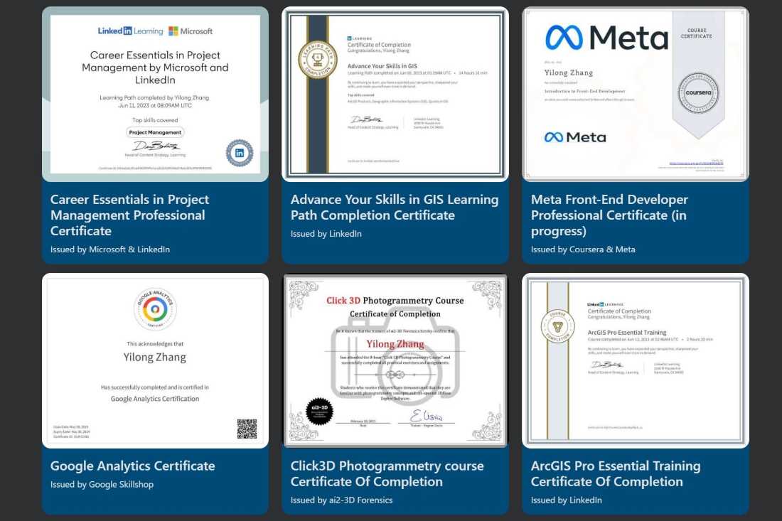 Awards screenshot in dark mode